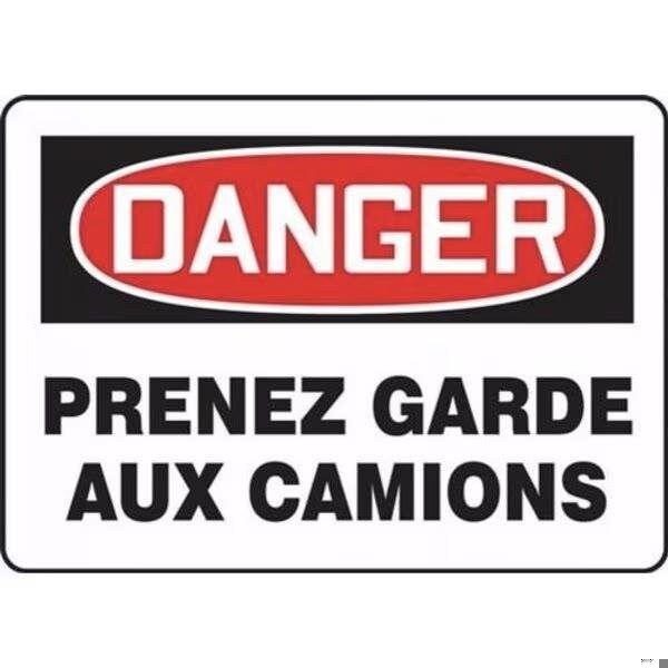 Accuform BILINGUAL FRENCH SIGN TRAFFIC FRMVHR003VP FRMVHR003VP - main